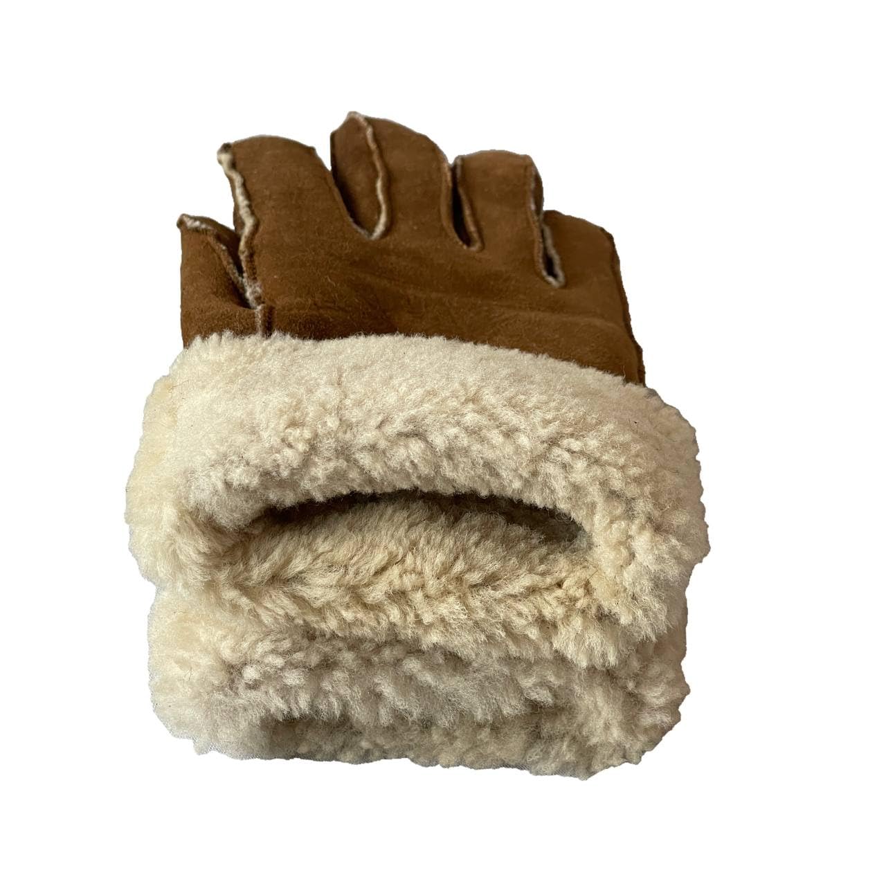 Lukkizara Leather Gloves for Mens Women Shearling Sheepskin Fu Winter Warm Gloves S-2XL