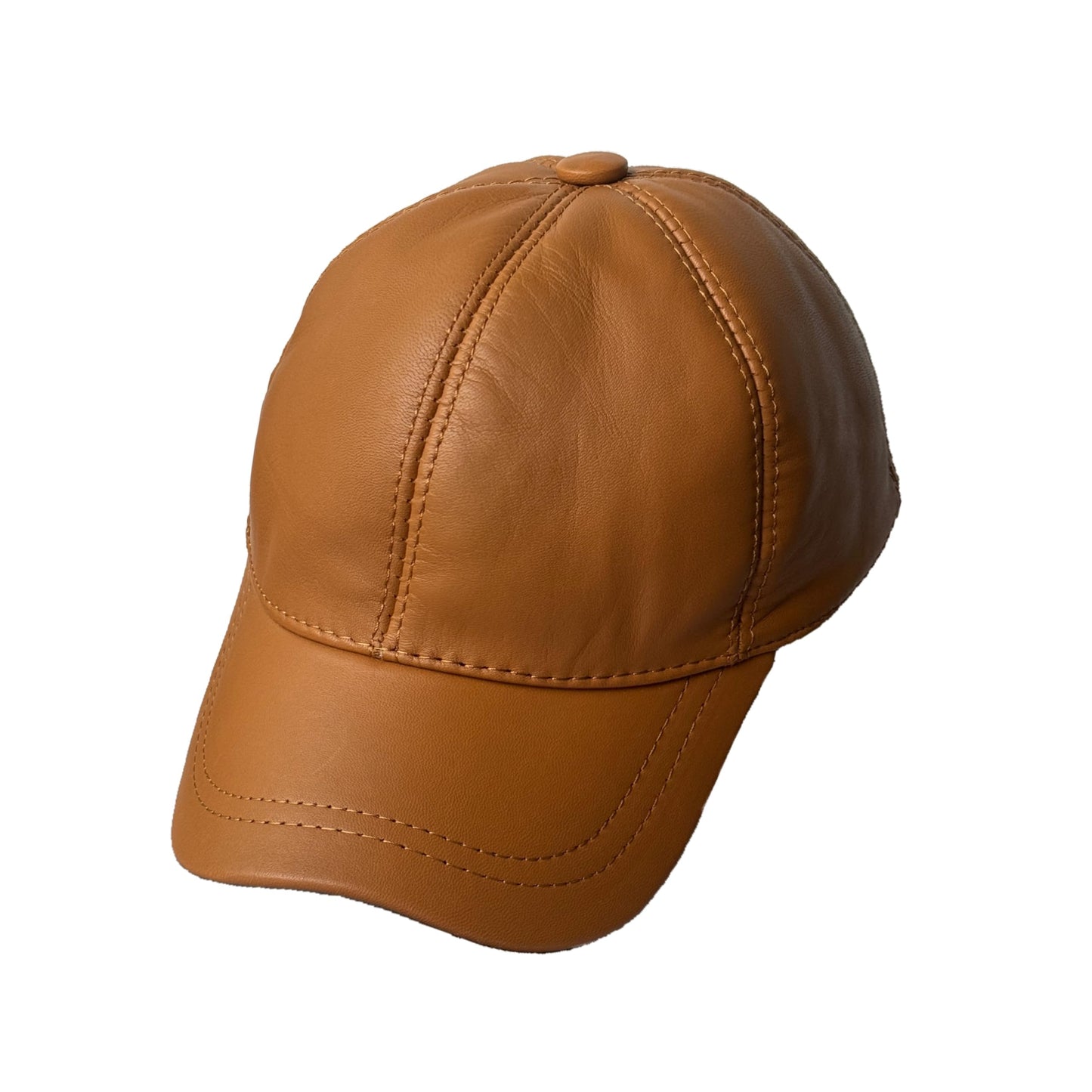Leather Cap 100% Real Unisex Leather Baseball Cap Sports Visor Adjustable