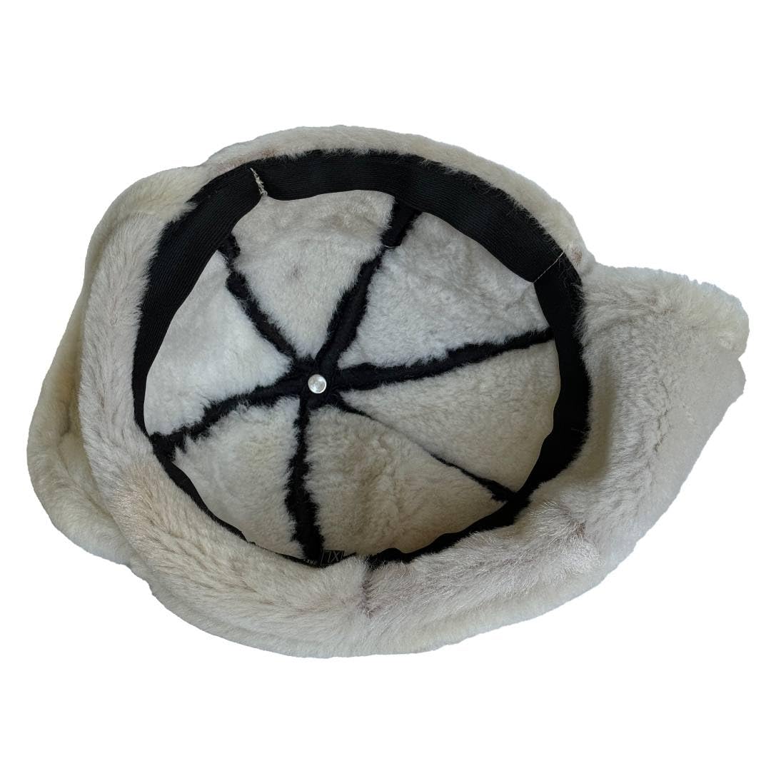 Leather Aviator Russian Ushanka Trapper Shearling Sheepskin Fur Ear Flap Waterproof Winter Hat