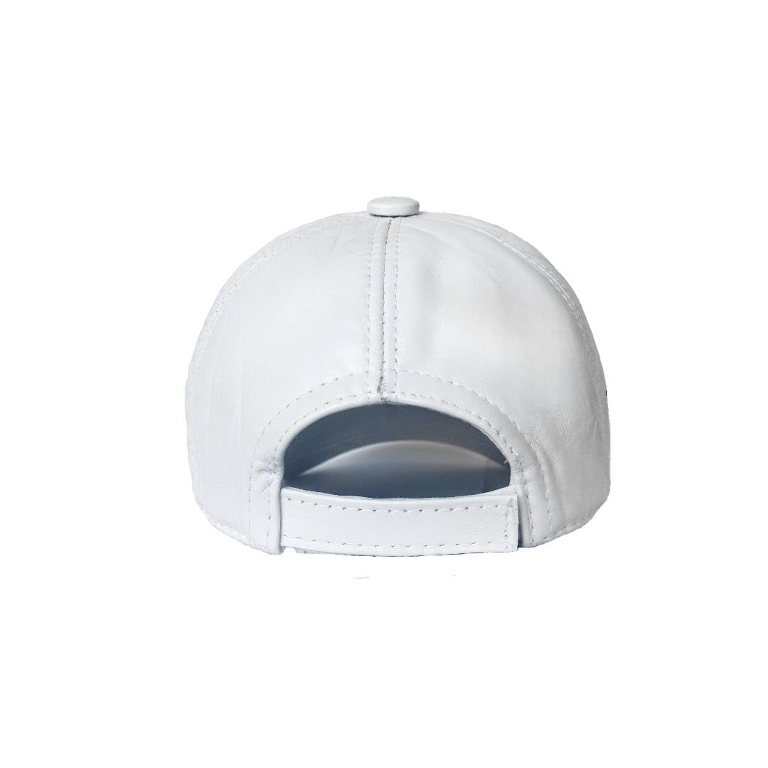 3 Pack Leather Caps Genuine Lambskin Leather Hat Sports Visor Adjustable Strap