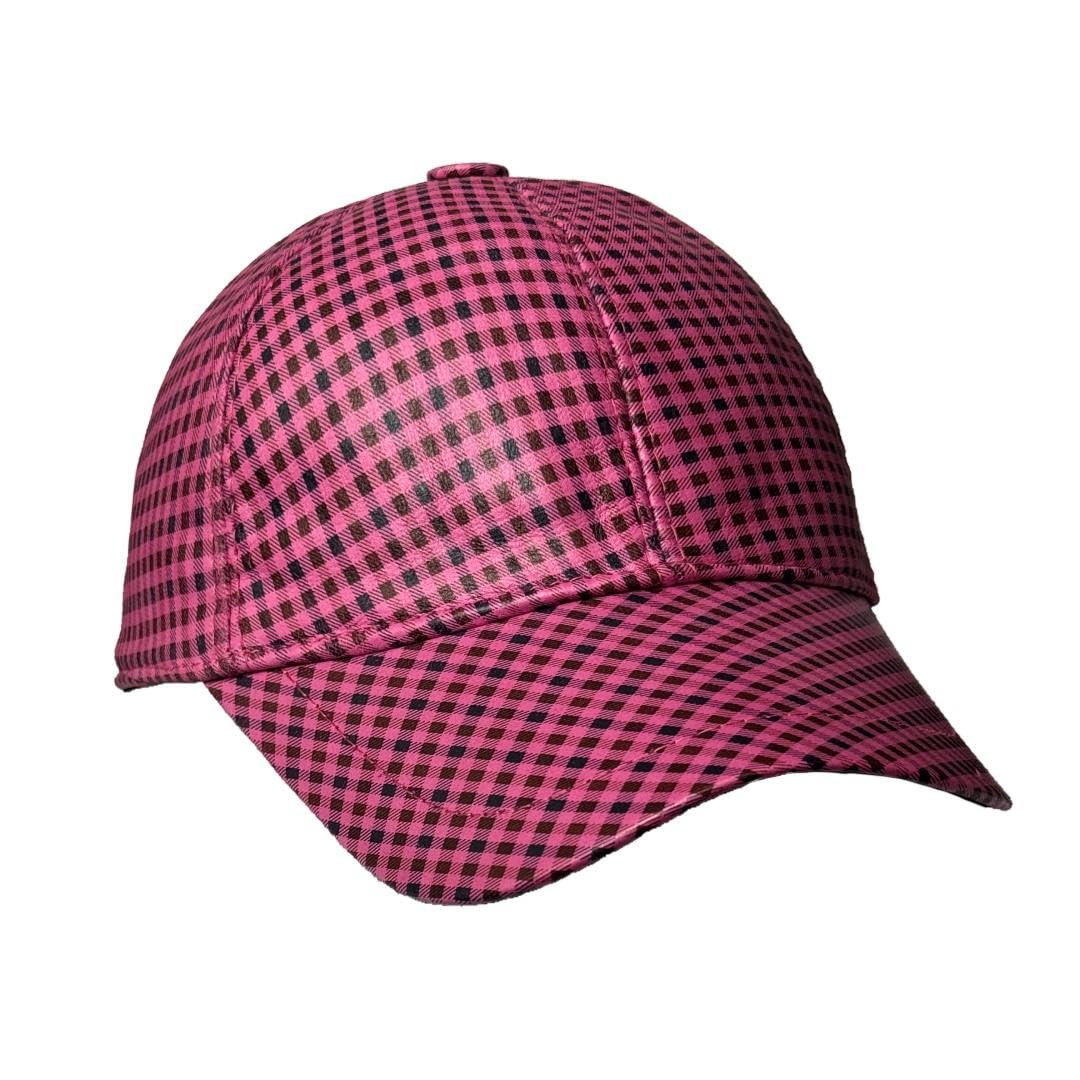 Adjustable Leather Hat Genuine Lambskin Leather Baseball Cap Sports Visor Unisex