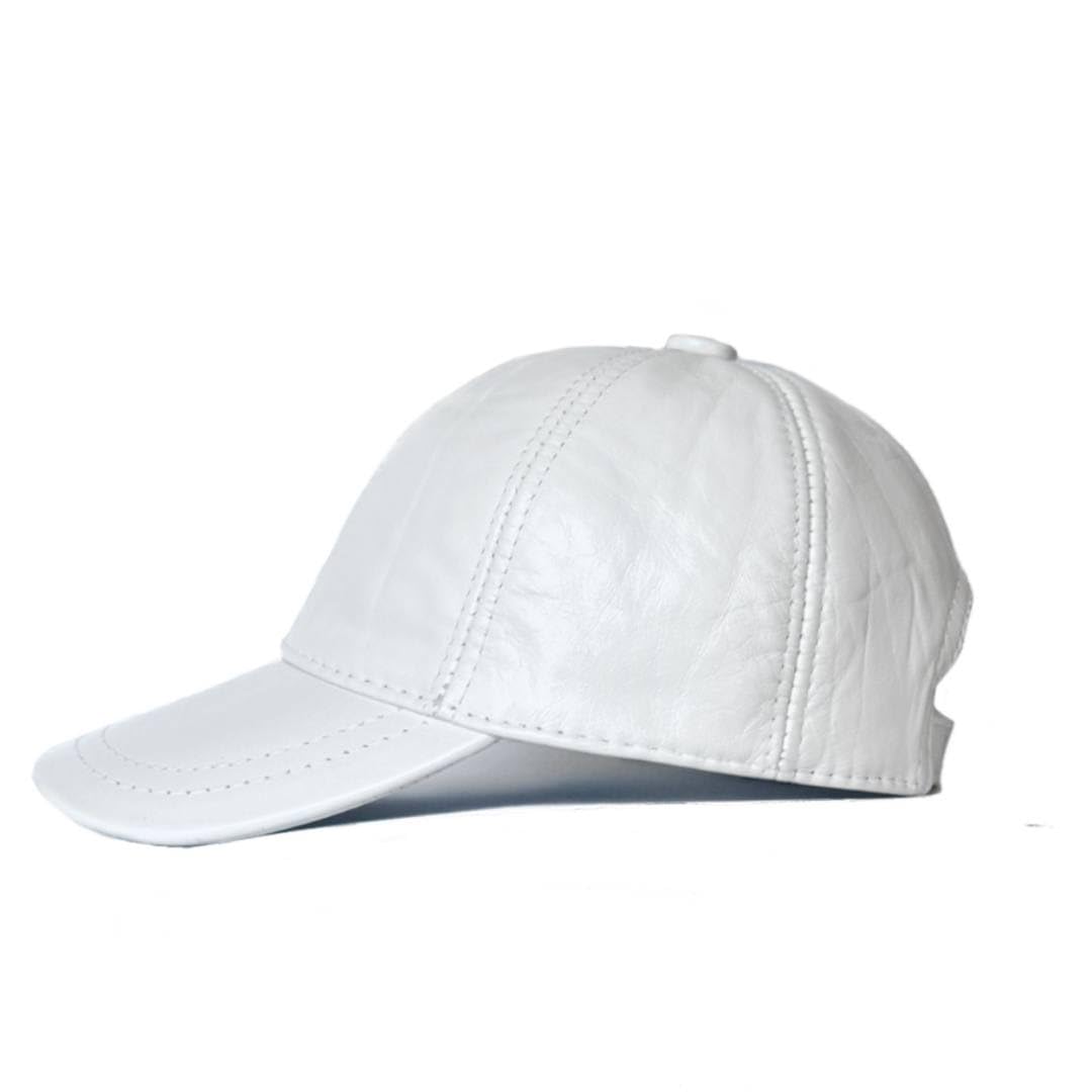 3 Pack Leather Caps Genuine Lambskin Leather Hat Sports Visor Adjustable Strap