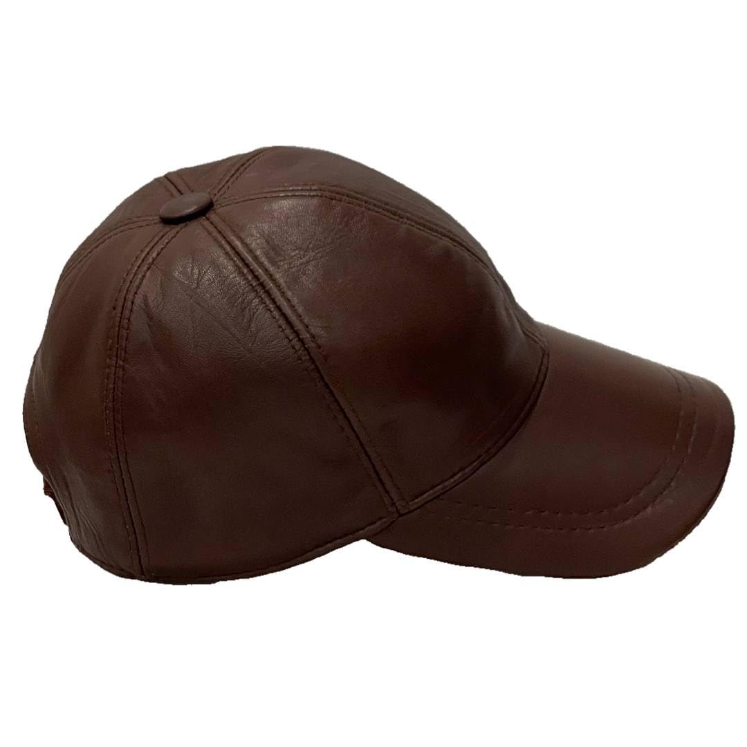 Genuine Real Leather Unisex Baseball Cap - 100% Sheepskin Adjustable 2 Pack