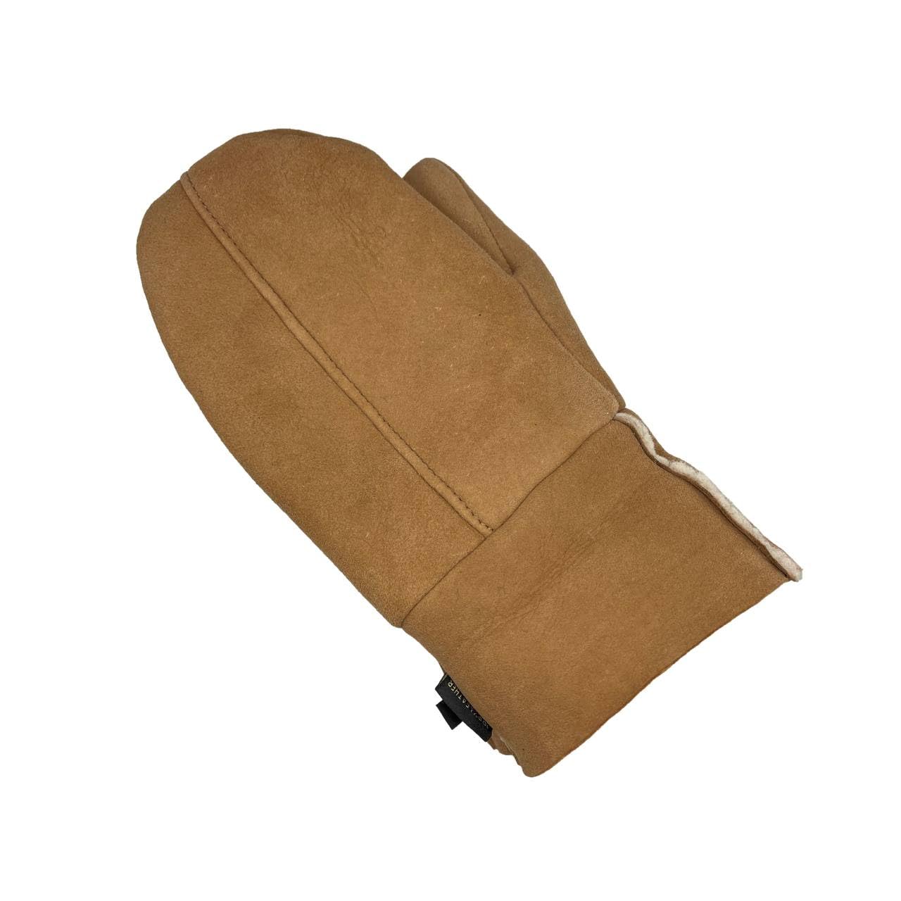 Lukkizara Men's and Women's Premium Shearling Sheepskin Leather Fur Mittens